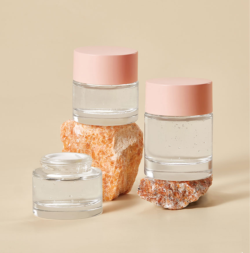 custom glass cosmetic jars